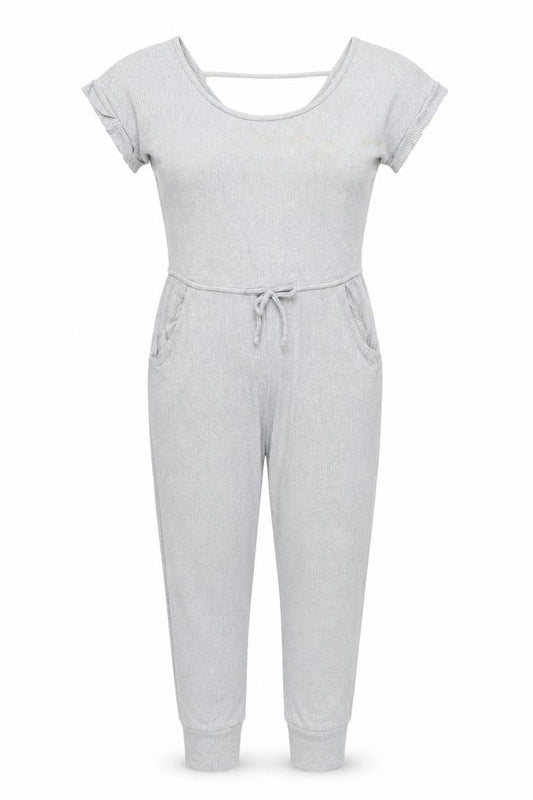 Gilly Hicks Womens Grey Polyester Jumpsuit One-Piece Size S L29 in Pullover