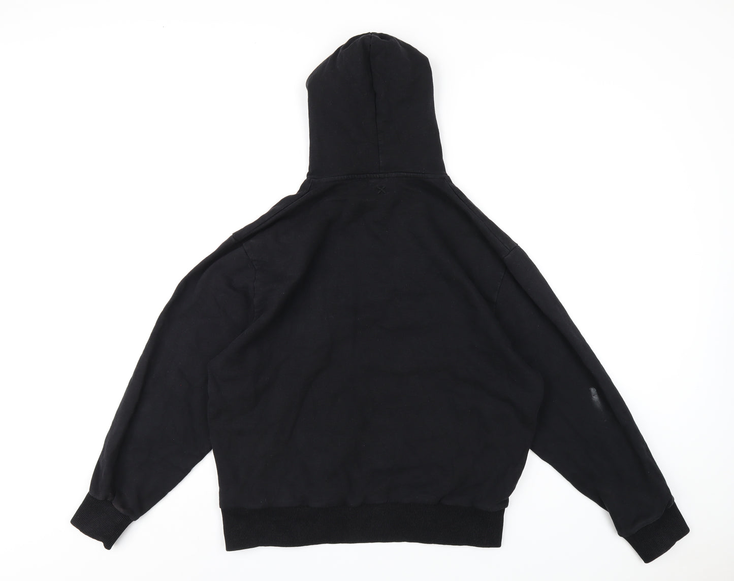 COLLUSION Mens Black Cotton Pullover Hoodie Size M