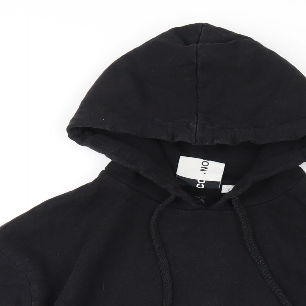 COLLUSION Mens Black Cotton Pullover Hoodie Size M