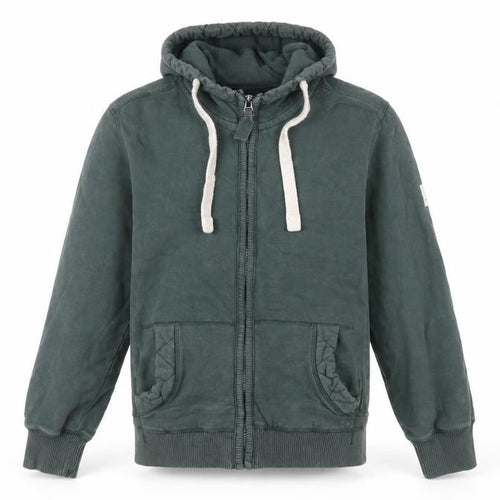 Lazy Jacks Mens Green Cotton Full Zip Hoodie Size S
