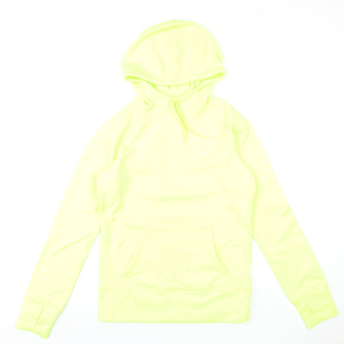 Nike Mens Yellow Polyester Pullover Hoodie Size S