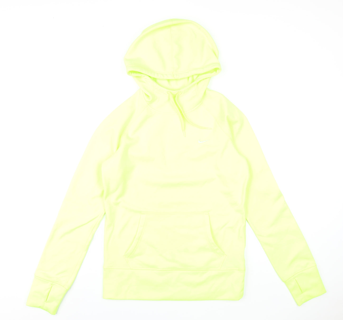 Nike Mens Yellow Polyester Pullover Hoodie Size S