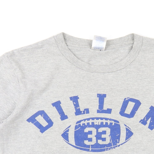 Dillon Panthers Mens Grey Cotton T-Shirt Size S Round Neck - Dillon Panthers Football