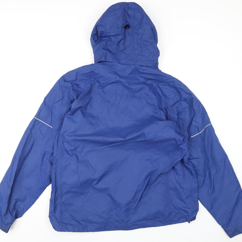 Weatherproof Mens Blue Rain Coat Coat Size L Zip