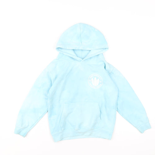 Barrel Rock Boys Blue Cotton Full Zip Hoodie Size M Pullover