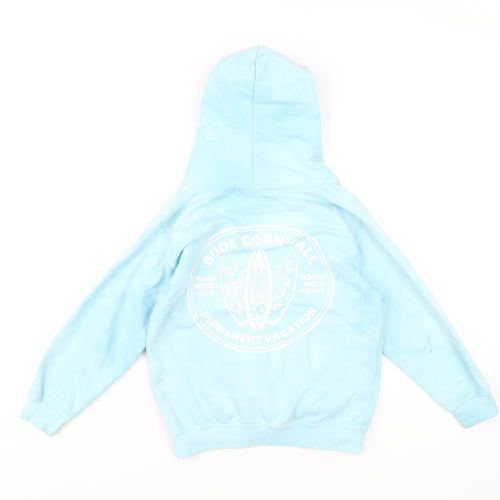 Barrel Rock Boys Blue Cotton Full Zip Hoodie Size M Pullover