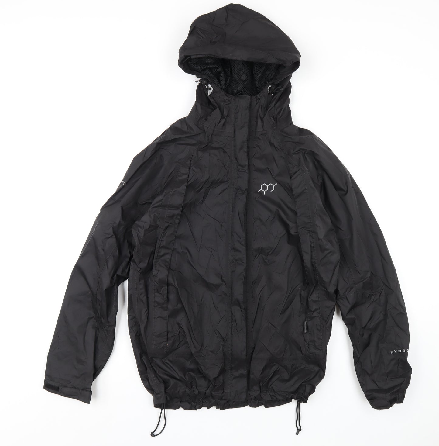 Technicals Womens Black Rain Coat Coat Size 10 Zip