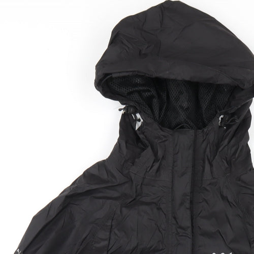 Technicals Womens Black Rain Coat Coat Size 10 Zip