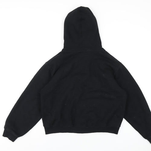 Hollister Womens Black Cotton Full Zip Hoodie Size S Zip