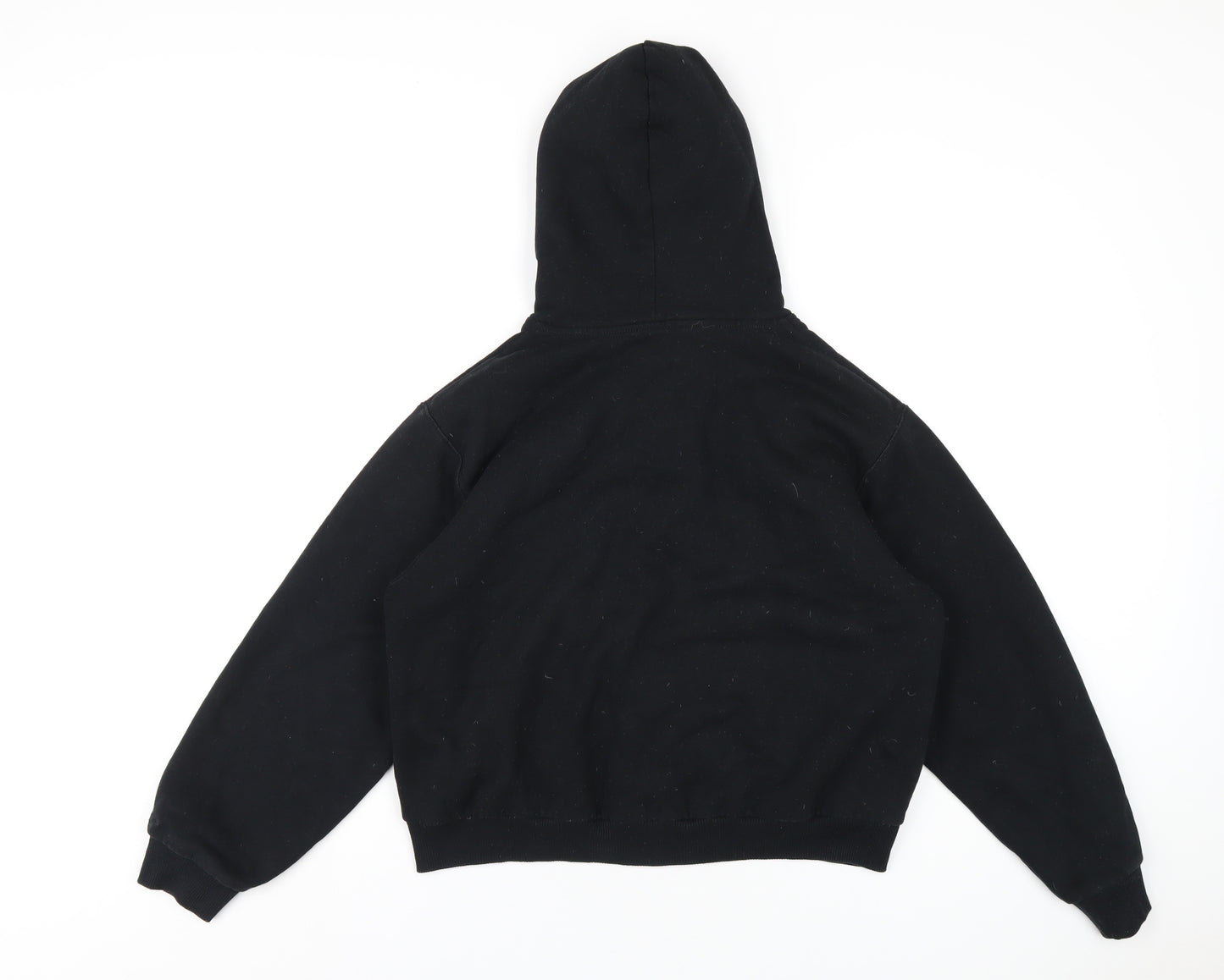 Hollister Womens Black Cotton Full Zip Hoodie Size S Zip