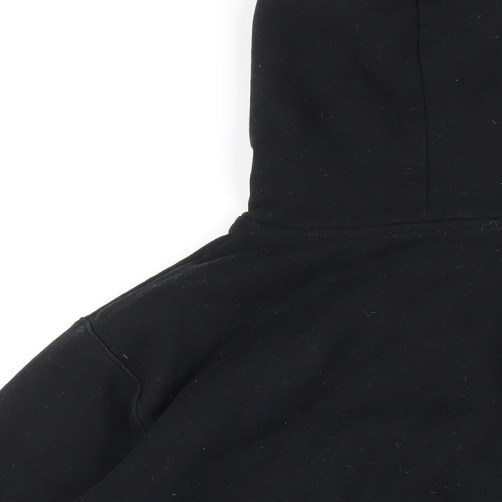 Hollister Womens Black Cotton Full Zip Hoodie Size S Zip