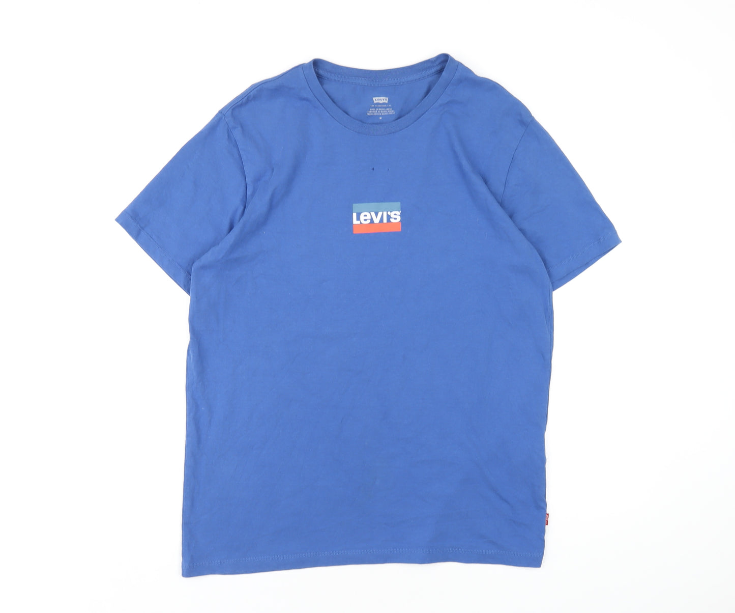 Levi's Mens Blue Cotton T-Shirt Size M Round Neck