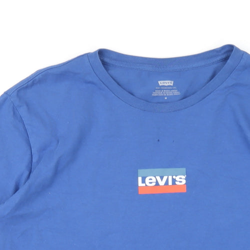 Levi's Mens Blue Cotton T-Shirt Size M Round Neck