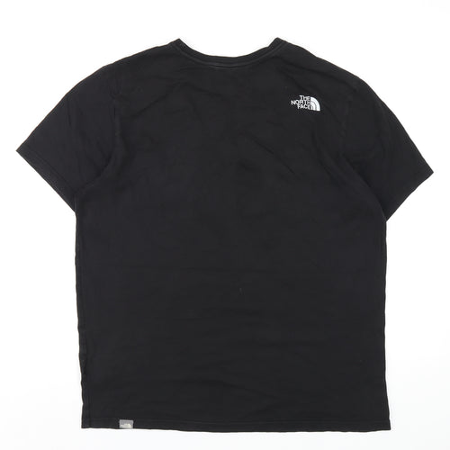 The North Face Mens Black Cotton T-Shirt Size L Round Neck