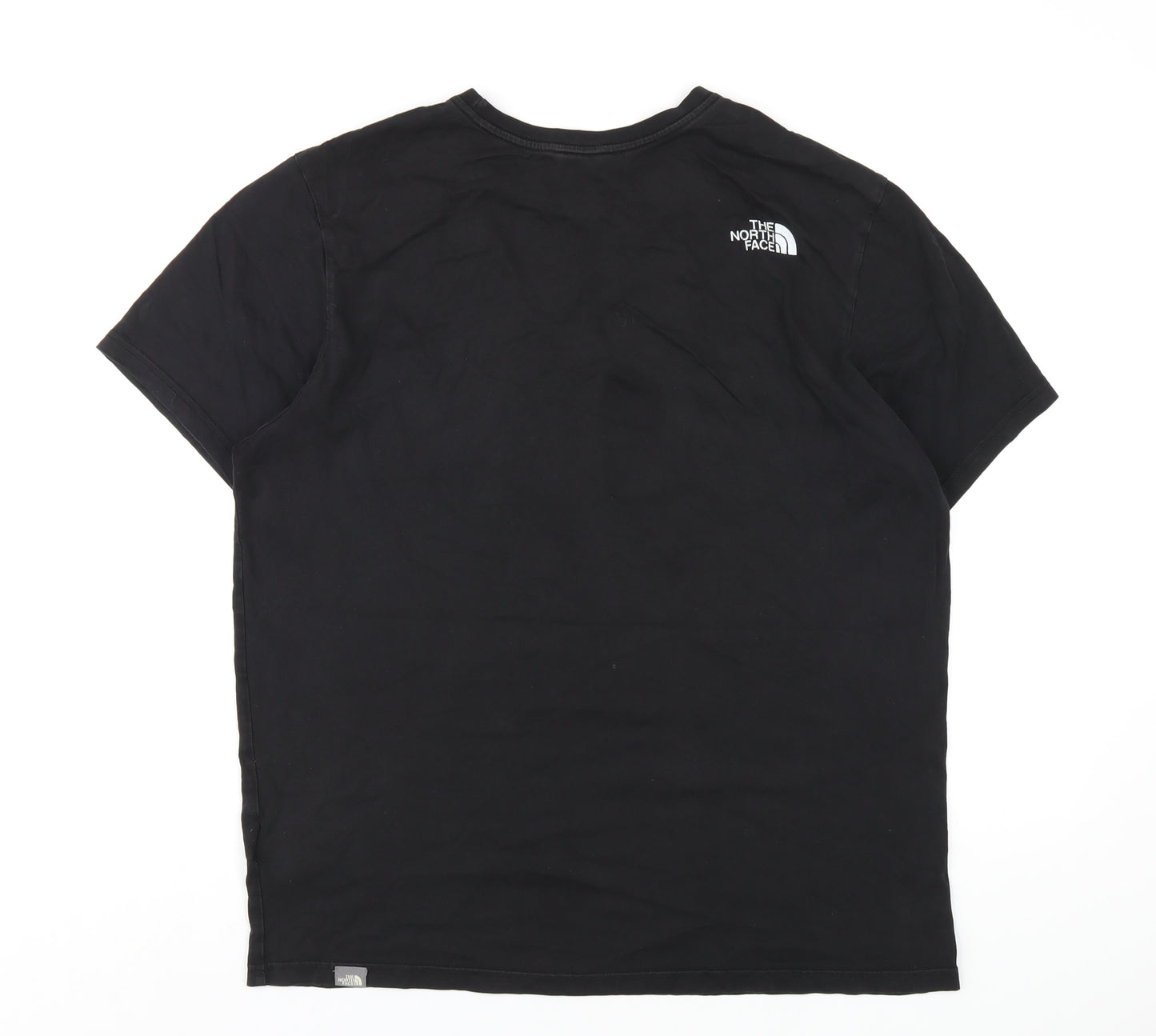 The North Face Mens Black Cotton T-Shirt Size L Round Neck