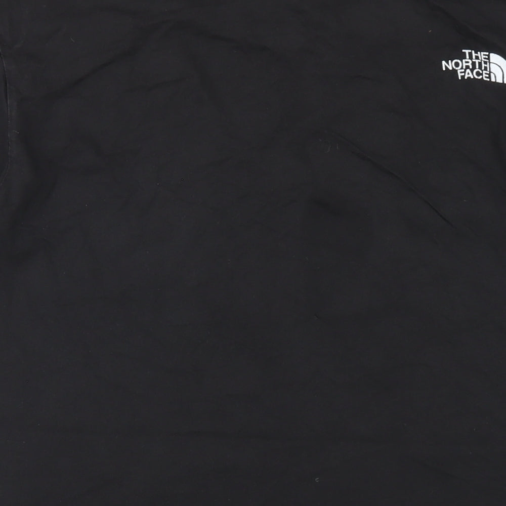 The North Face Mens Black Cotton T-Shirt Size L Round Neck