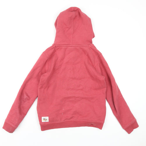 Fat Face Boys Red Cotton Pullover Hoodie Size 9-10 Years Pullover