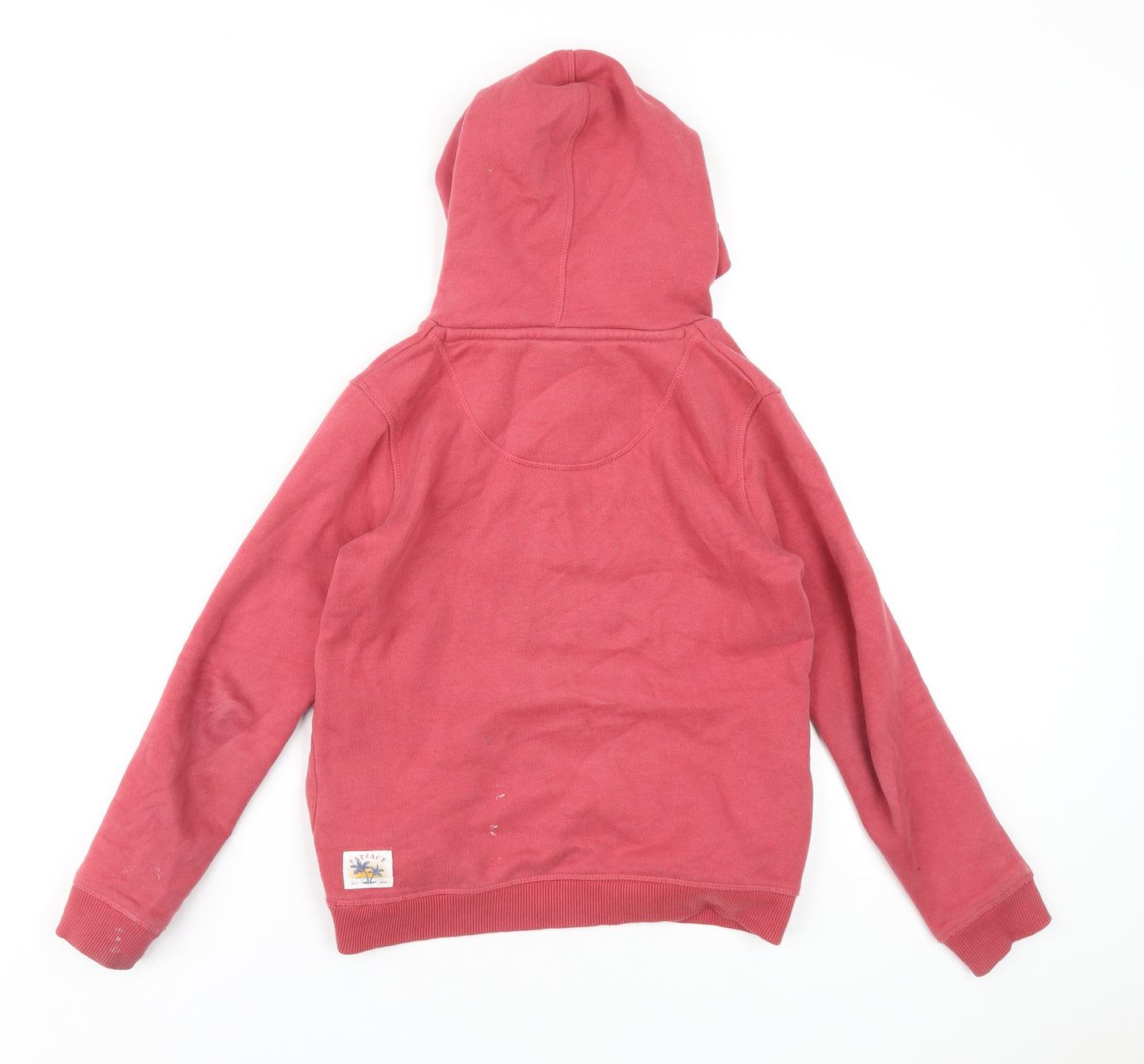 Fat Face Boys Red Cotton Pullover Hoodie Size 9-10 Years Pullover