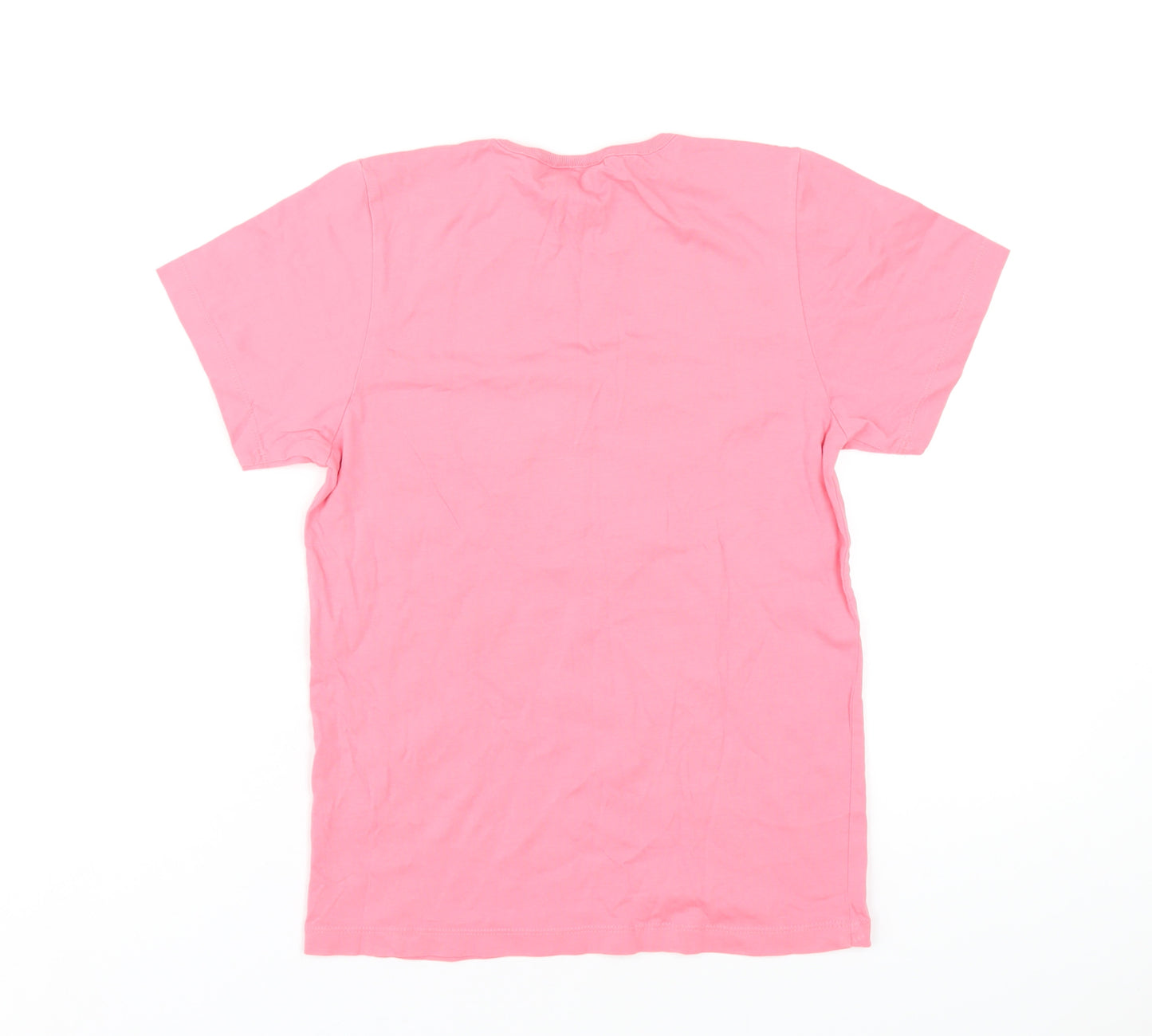 Mini Boden Girls Pink Cotton Basic T-Shirt Size 13-14 Years Round Neck Pullover