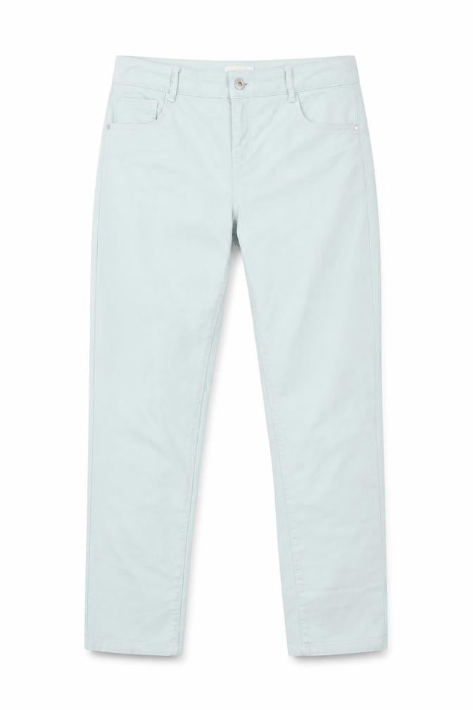 Monsoon Womens Blue Cotton Straight Jeans Size 12 L27 in Regular Zip