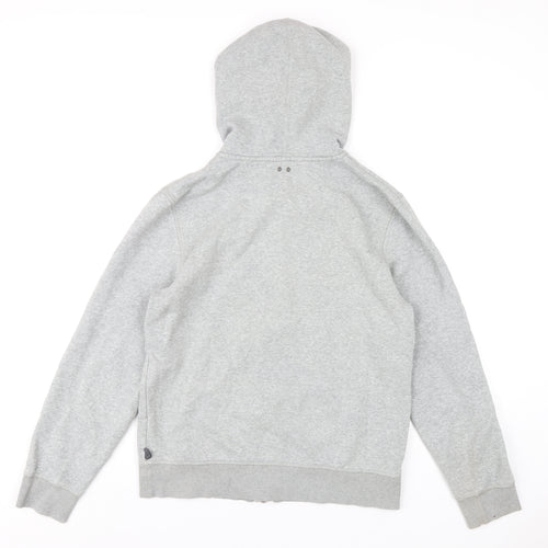 Converse Mens Grey Cotton Full Zip Hoodie Size L