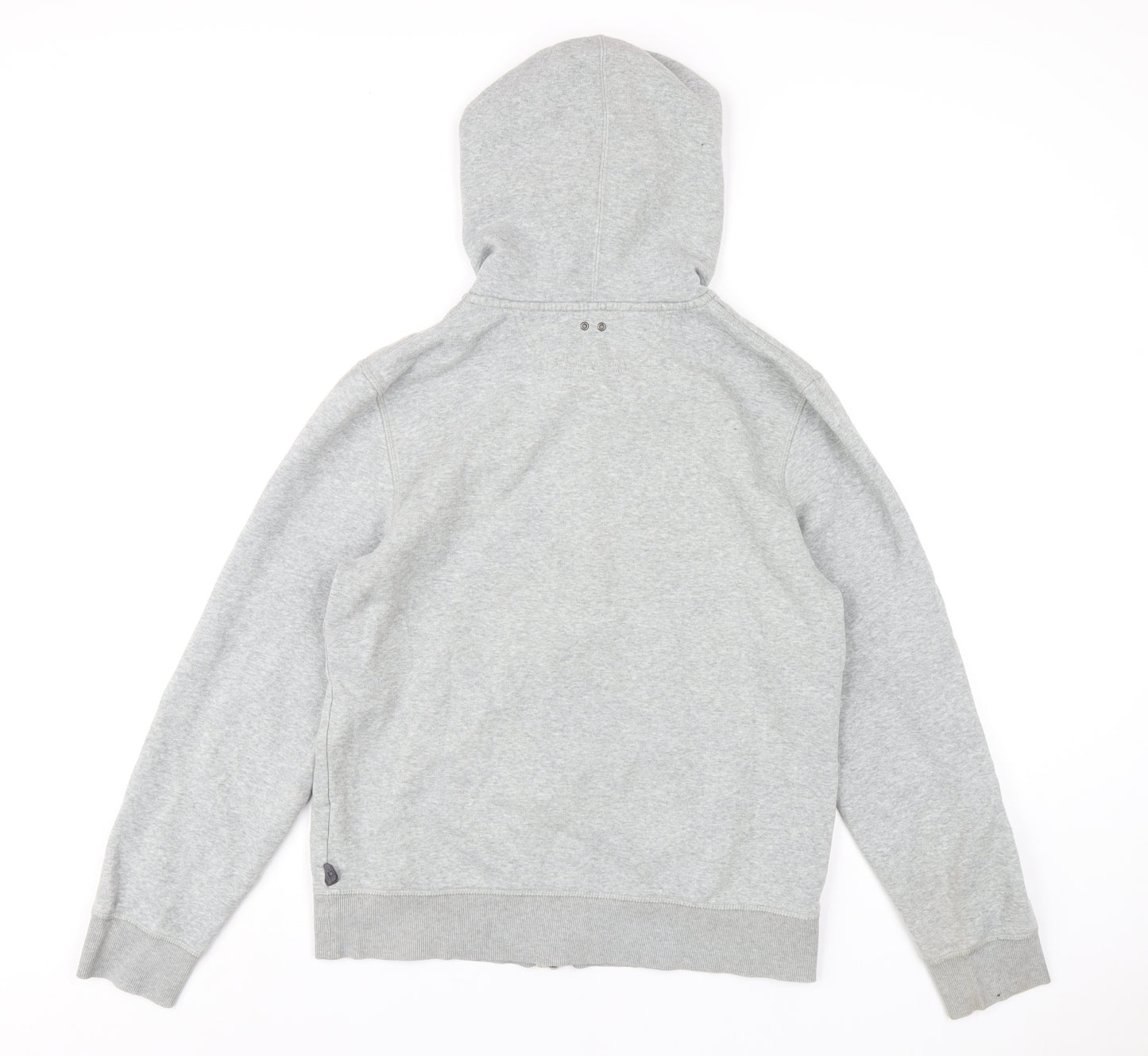 Converse Mens Grey Cotton Full Zip Hoodie Size L