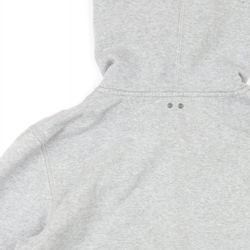 Converse Mens Grey Cotton Full Zip Hoodie Size L
