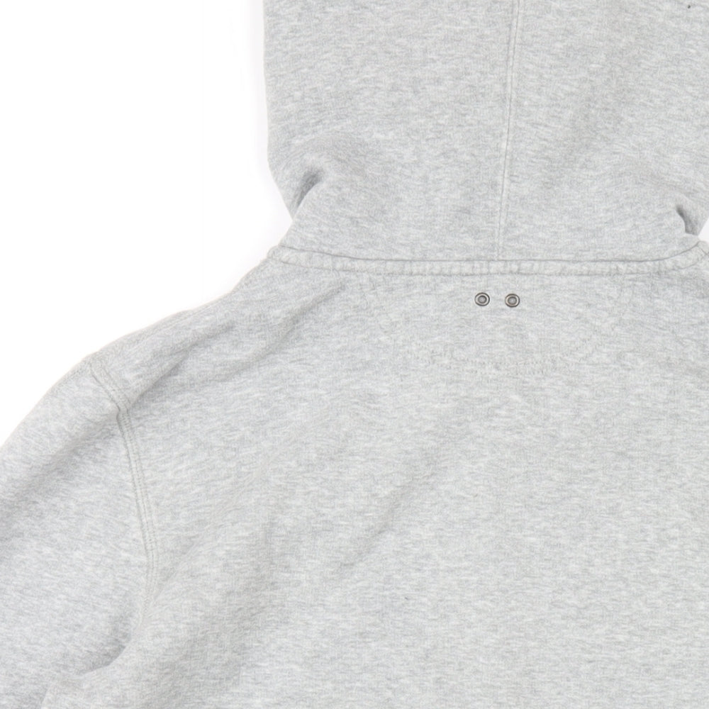 Converse Mens Grey Cotton Full Zip Hoodie Size L