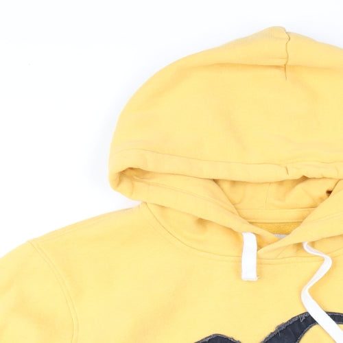 Hollister Mens Yellow Cotton Pullover Hoodie Size L