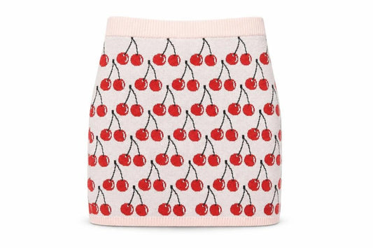 United Colors of Benetton Girls Pink Geometric Cotton Mini Skirt Size 10-11 Years Regular Pull On
