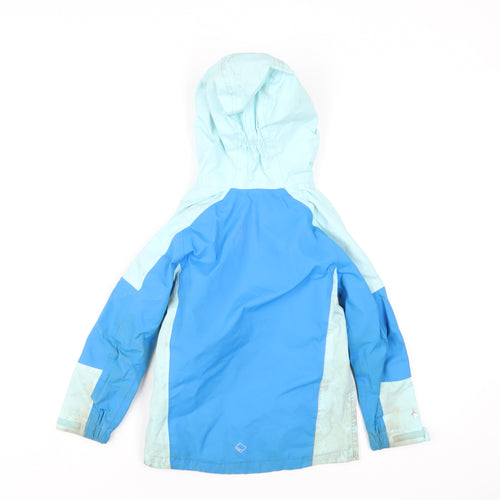 Regatta Boys Blue Rain Coat Coat Size 5-6 Years Zip