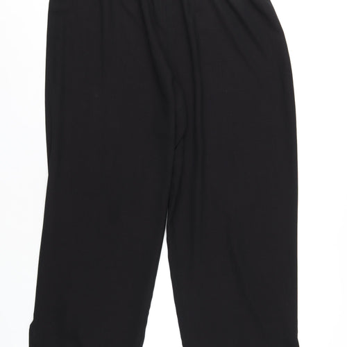 Jacques Vert Womens Black Polyester Trousers Size 22 L30 in Regular