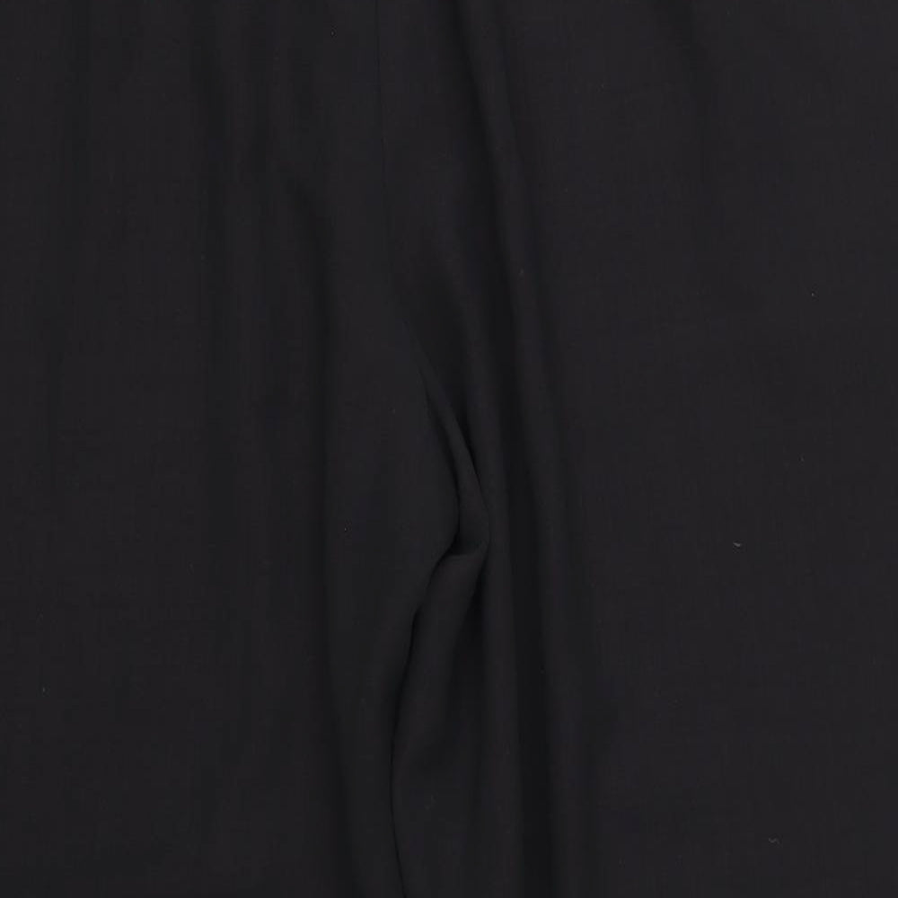 Jacques Vert Womens Black Polyester Trousers Size 22 L30 in Regular