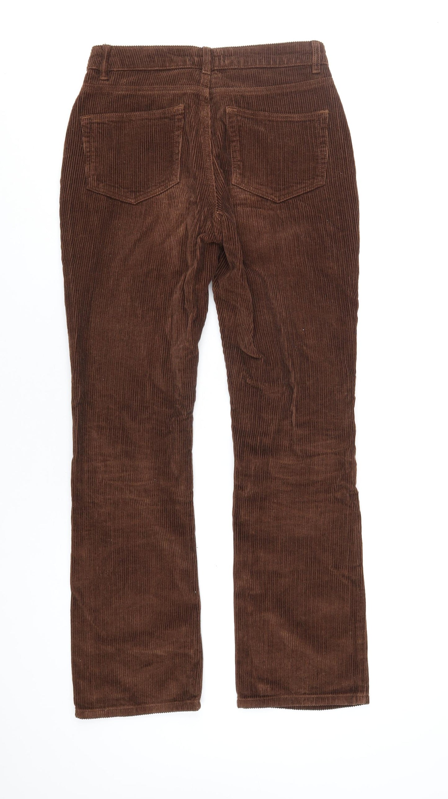 ASOS Womens Brown Cotton Trousers Size 26 in L32 in Regular Button