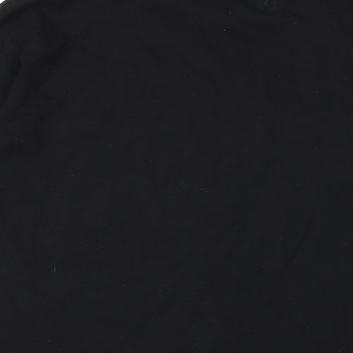 Disney Mens Black Cotton T-Shirt Size L Round Neck