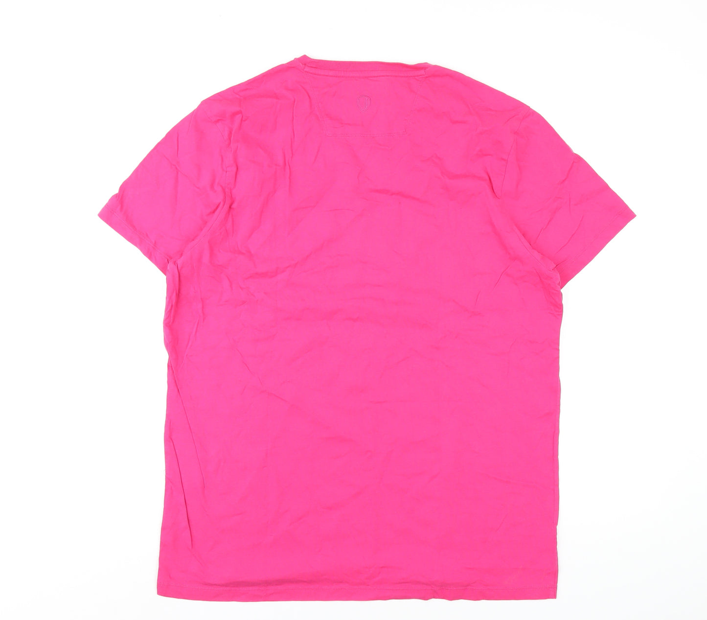 Ben Sherman Mens Pink Cotton T-Shirt Size 2XL Round Neck