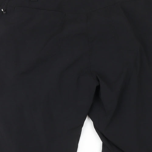 Dare 2B Womens Black Polyester Capri Trousers Size 14 L20 in Regular Zip