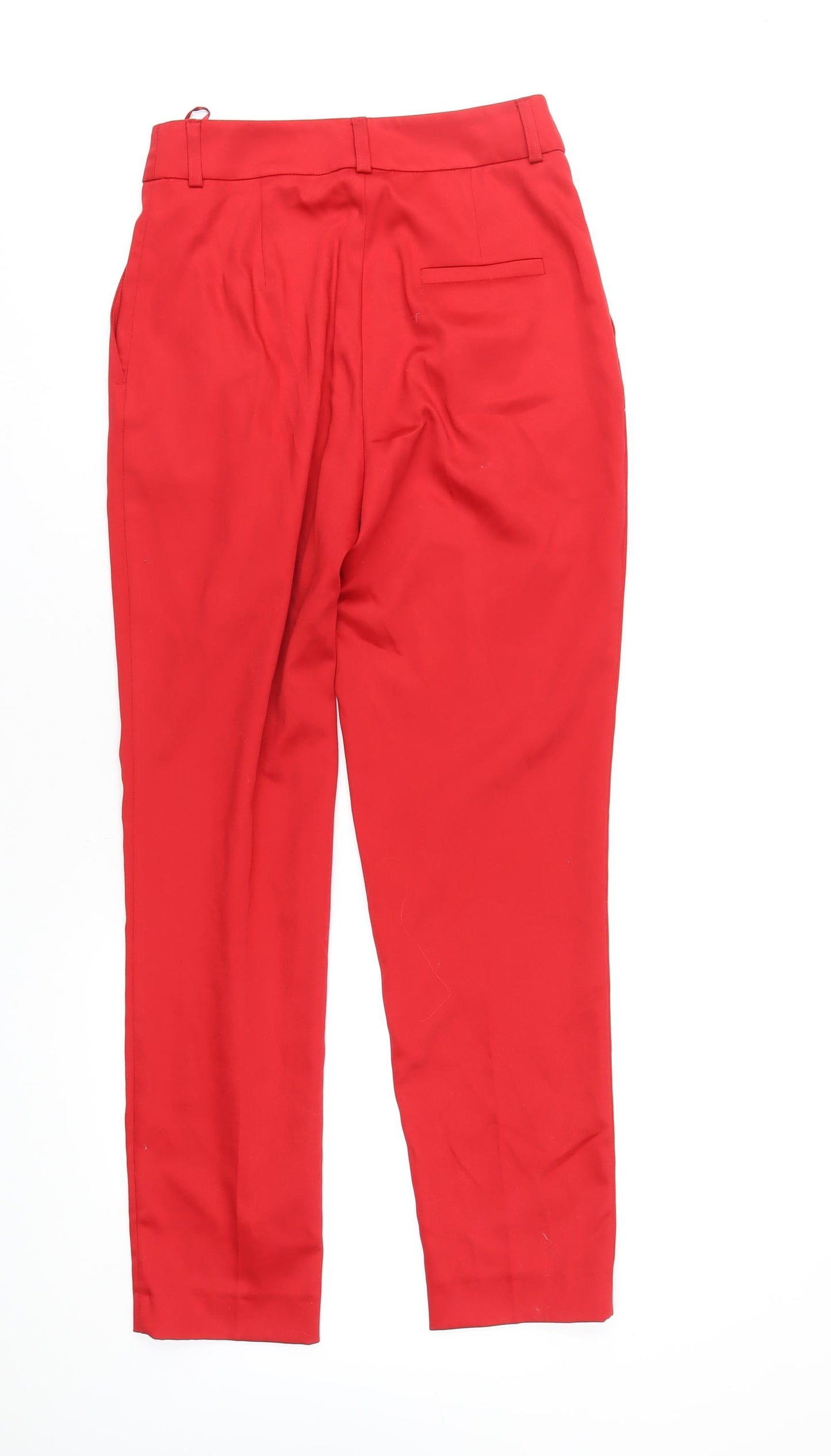 Manila Bonita Womens Red Polyester Dress Pants Trousers Size M L31 in Regular Zip