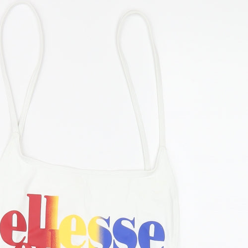 ellesse Womens White Polyester One Piece Size S