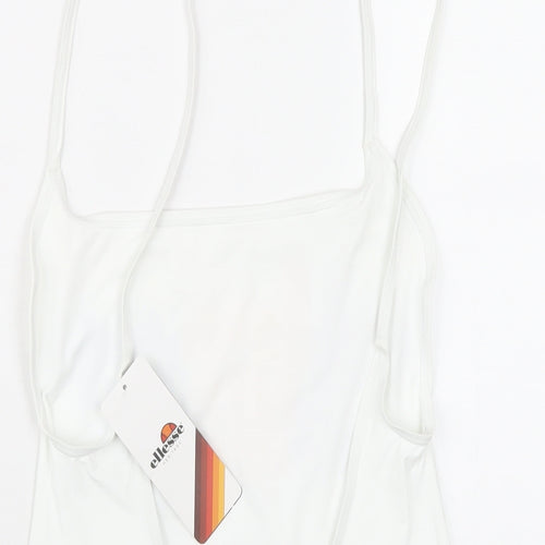 ellesse Womens White Polyester One Piece Size S