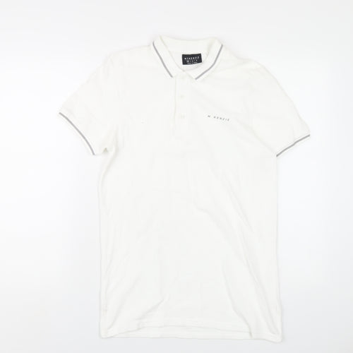 McKenzie Mens White Cotton Polo Size XS Collared Button