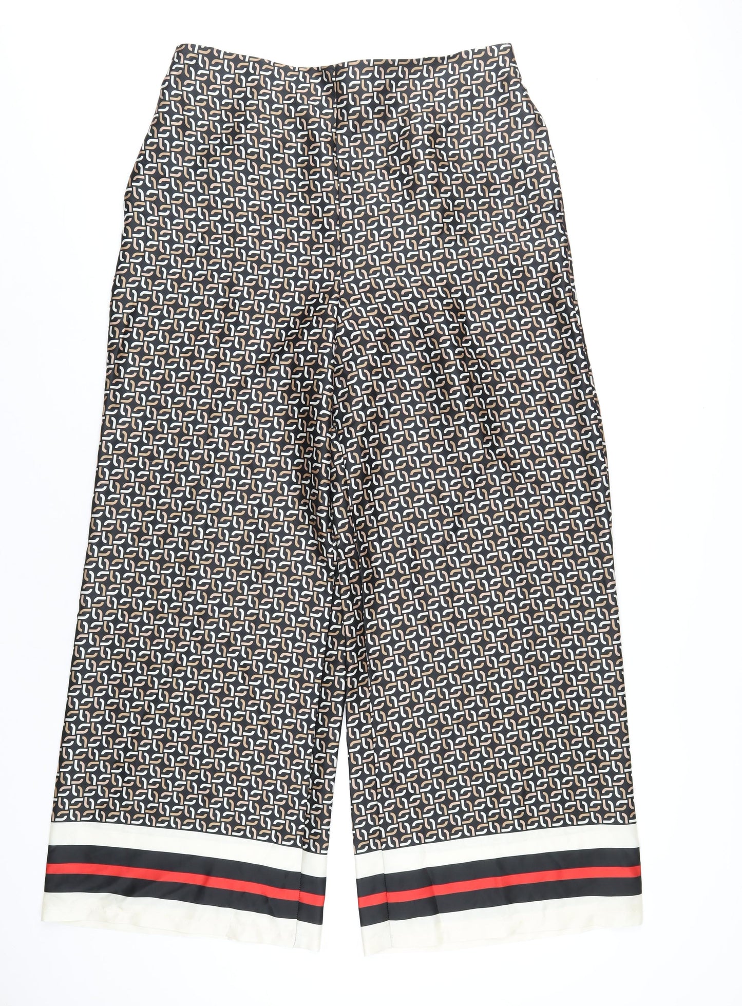 For All The Love Womens Multicoloured Geometric Polyester Trousers Size 16 L32 in Regular