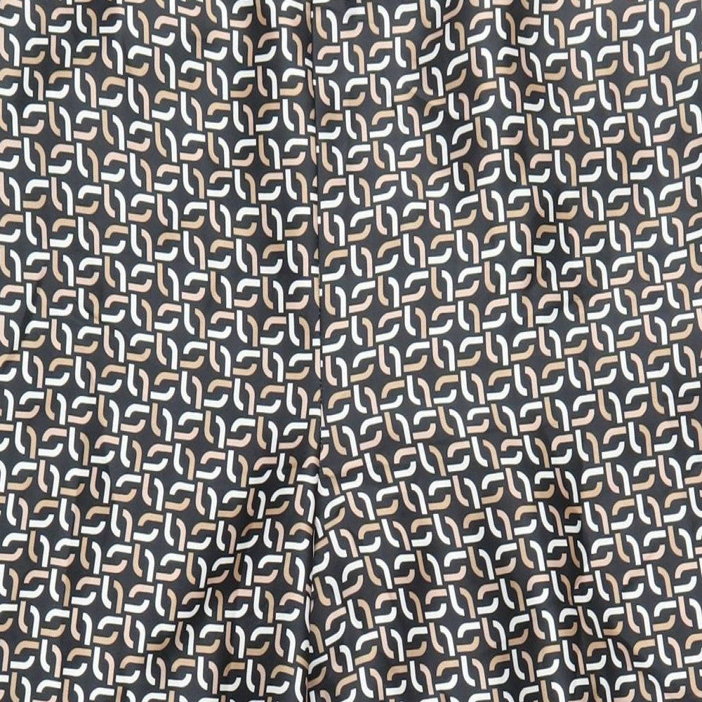 For All The Love Womens Multicoloured Geometric Polyester Trousers Size 16 L32 in Regular