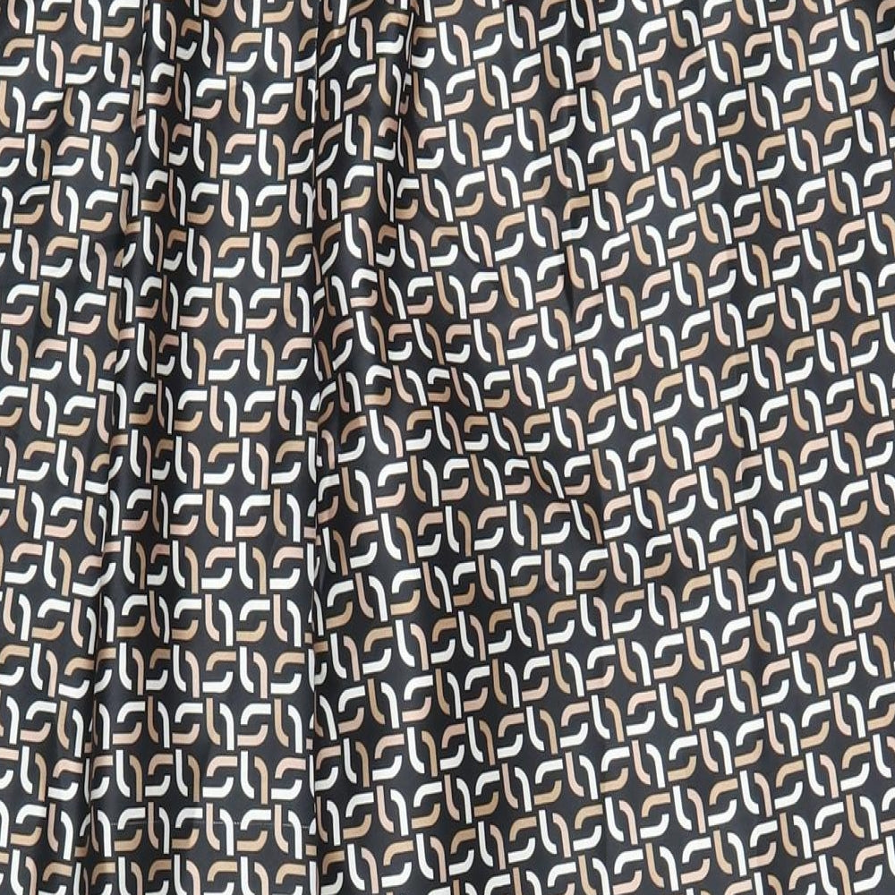 For All The Love Womens Multicoloured Geometric Polyester Trousers Size 16 L32 in Regular