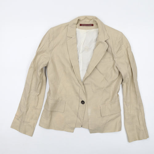 Comptoir des Cotonniers Womens Beige Jacket Size 6 Button