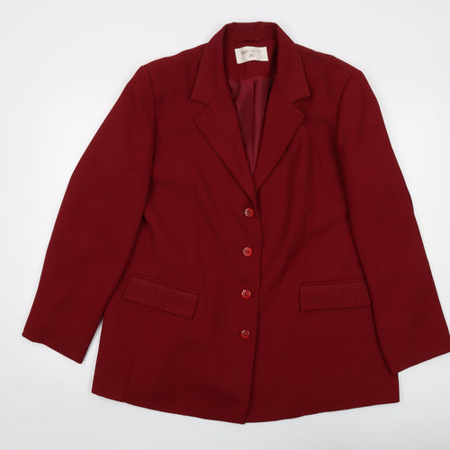 Bonmarché Womens Red Jacket Size 20 Button