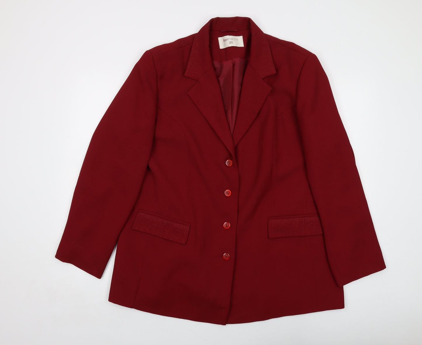 Bonmarché Womens Red Jacket Size 20 Button