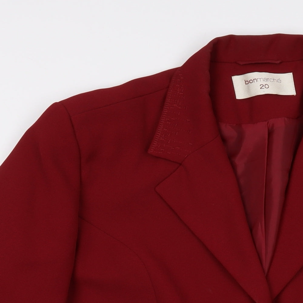 Bonmarché Womens Red Jacket Size 20 Button