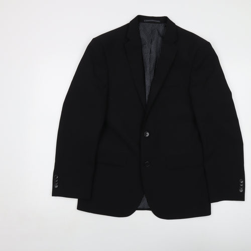 Taylor & Wright Mens Black Polyester Jacket Suit Jacket Size 36 Regular