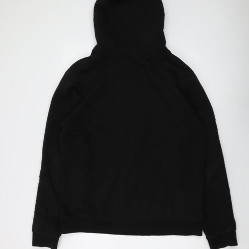 Alessandro Mens Black Polyester Full Zip Hoodie Size XL